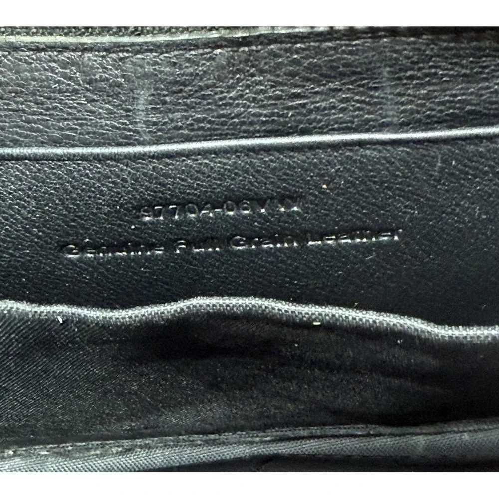 VTG Harley-Davidson Zip Around Wristlet Wallet Logo Biker Motorcycle Black Laces